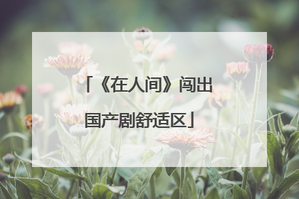 《在人间》闯出国产剧舒适区