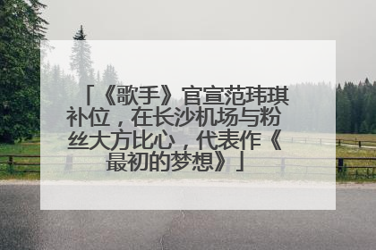 《歌手》官宣范玮琪补位，在长沙机场与粉丝大方比心，代表作《最初的梦想》