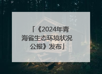 《2024年青海省生态环境状况公报》发布