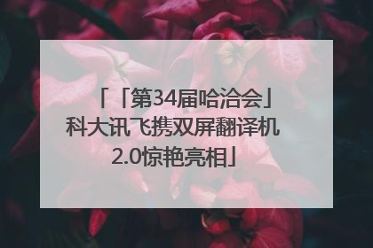 「第34届哈洽会」科大讯飞携双屏翻译机2.0惊艳亮相