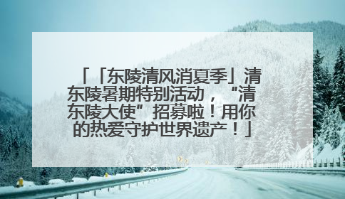 「东陵清风消夏季」清东陵暑期特别活动，“清东陵大使”招募啦！用你的热爱守护世界遗产！