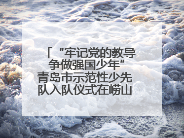 “牢记党的教导 争做强国少年”青岛市示范性少先队入队仪式在崂山区举办