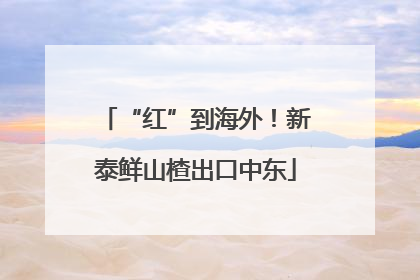 “红”到海外！新泰鲜山楂出口中东