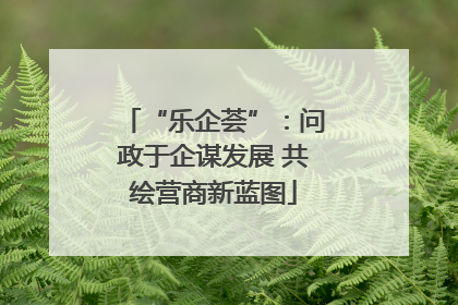“乐企荟”：问政于企谋发展 共绘营商新蓝图