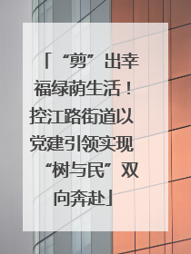 “剪”出幸福绿荫生活！控江路街道以党建引领实现“树与民”双向奔赴