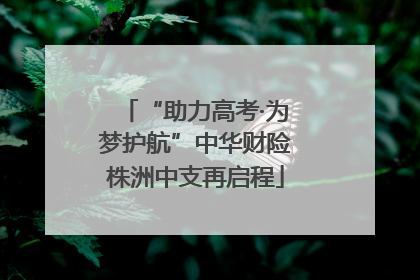 “助力高考·为梦护航”中华财险株洲中支再启程