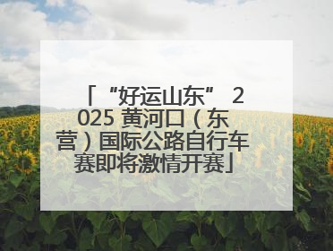 “好运山东” 2025 黄河口（东营）国际公路自行车赛即将激情开赛