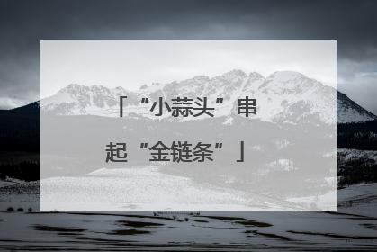 “小蒜头”串起“金链条”