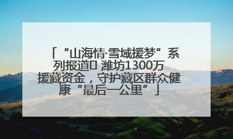 “山海情·雪域援梦”系列报道⑪ 潍坊1300万援藏资金，守护藏区群众健康“最后一公里”