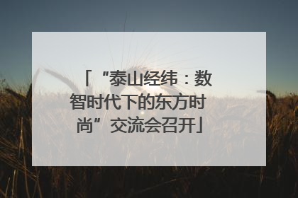 “泰山经纬：数智时代下的东方时尚”交流会召开