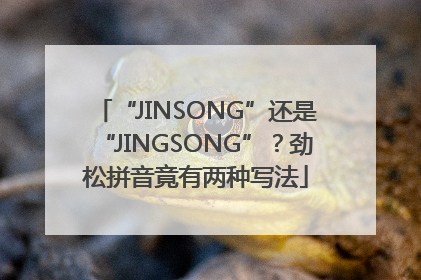 “JINSONG”还是“JINGSONG”？劲松拼音竟有两种写法