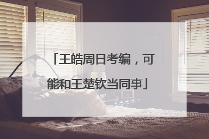 王皓周日考编，可能和王楚钦当同事