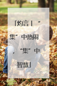 灼言丨“集”中热闹，“集”中智慧
