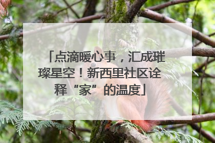 点滴暖心事，汇成璀璨星空！新西里社区诠释“家”的温度