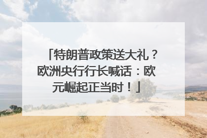 特朗普政策送大礼？欧洲央行行长喊话：欧元崛起正当时！