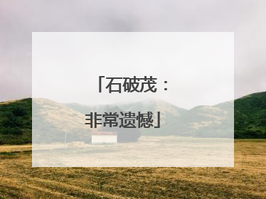 石破茂：非常遗憾