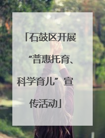 石鼓区开展“普惠托育、科学育儿”宣传活动