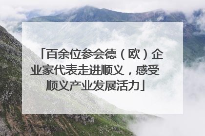 百余位参会德（欧）企业家代表走进顺义，感受顺义产业发展活力