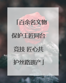 百余名文物保护工匠同台竞技 匠心共护丝路遗产