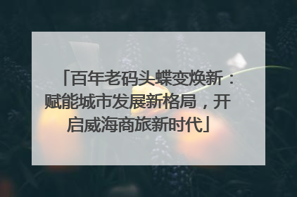 百年老码头蝶变焕新：赋能城市发展新格局，开启威海商旅新时代