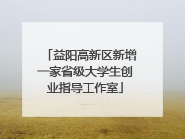 益阳高新区新增一家省级大学生创业指导工作室