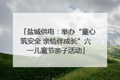 盐城供电：举办“童心筑安全 亲情伴成长”六一儿童节亲子活动