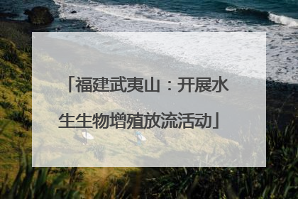 福建武夷山：开展水生生物增殖放流活动
