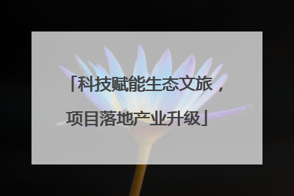 科技赋能生态文旅，项目落地产业升级