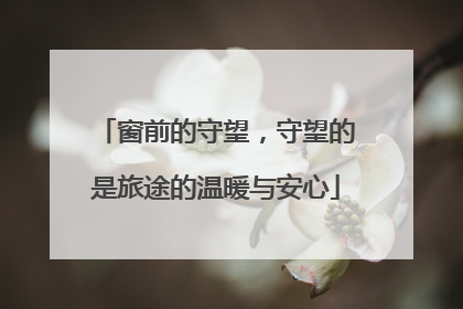 窗前的守望，守望的是旅途的温暖与安心