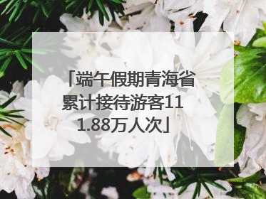 端午假期青海省累计接待游客111.88万人次
