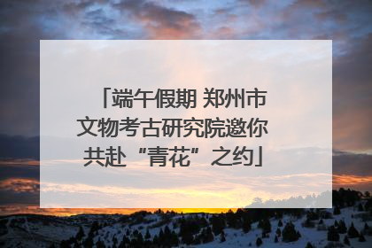 端午假期 郑州市文物考古研究院邀你共赴“青花”之约