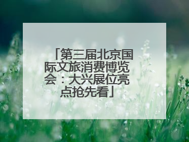 第三届北京国际文旅消费博览会：大兴展位亮点抢先看