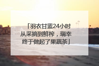 羽衣甘蓝24小时从采摘到鲜榨，瑞幸终于做起了果蔬茶