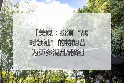 美媒：扮演“战时领袖”的特朗普为更多混乱铺路
