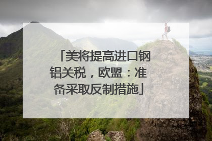 美将提高进口钢铝关税，欧盟：准备采取反制措施