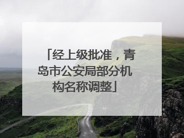 经上级批准，青岛市公安局部分机构名称调整