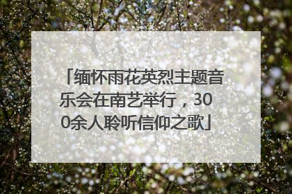 缅怀雨花英烈主题音乐会在南艺举行，300余人聆听信仰之歌