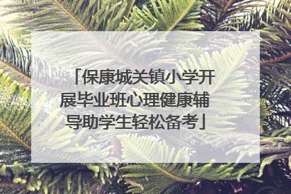 保康城关镇小学开展毕业班心理健康辅导助学生轻松备考