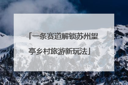 一条赛道解锁苏州望亭乡村旅游新玩法
