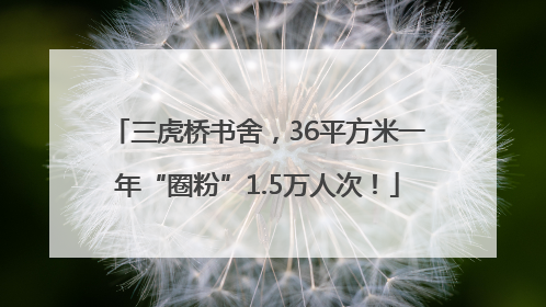 三虎桥书舍，36平方米一年“圈粉”1.5万人次！