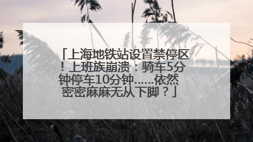 上海地铁站设置禁停区！上班族崩溃：骑车5分钟停车10分钟……依然密密麻麻无从下脚？