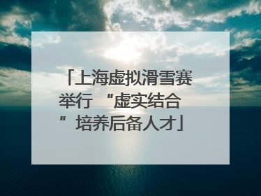 上海虚拟滑雪赛举行 “虚实结合”培养后备人才