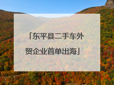 东平县二手车外贸企业首单出海