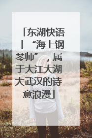 东湖快语丨“海上钢琴师”，属于大江大湖大武汉的诗意浪漫