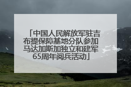 中国人民解放军驻吉布提保障基地分队参加马达加斯加独立和建军65周年阅兵活动