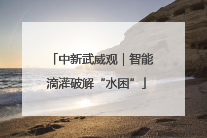 中新武威观｜智能滴灌破解“水困”