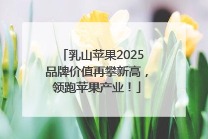 乳山苹果2025品牌价值再攀新高，领跑苹果产业！