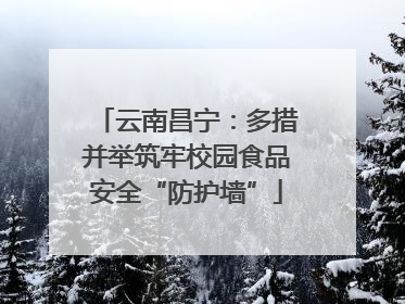 云南昌宁：多措并举筑牢校园食品安全“防护墙”