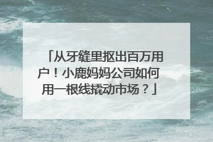 从牙缝里抠出百万用户！小鹿妈妈公司如何用一根线撬动市场？