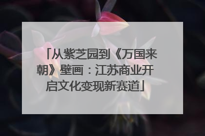 从紫芝园到《万国来朝》壁画：江苏商业开启文化变现新赛道